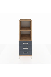 Kronos Dolap 2 Raflı 3 Çekmeceli 44x59x134 Çam-Antrasit