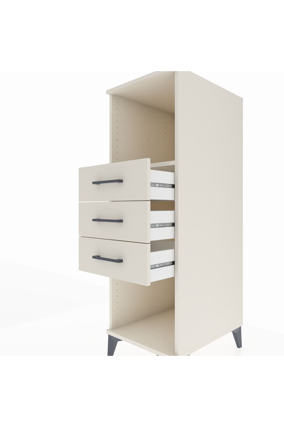 Kronos Dolap Tek Raflı 3 Çekmeceli 44x59x134 Aytaşı-Aytaşı