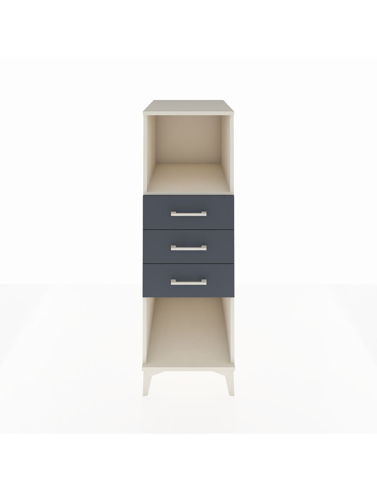 Kronos Dolap Tek Raflı 3 Çekmeceli 44x59x134 Aytaşı-Antrasit