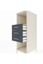 Kronos Dolap Tek Raflı 3 Çekmeceli 44x59x134 Aytaşı-Antrasit