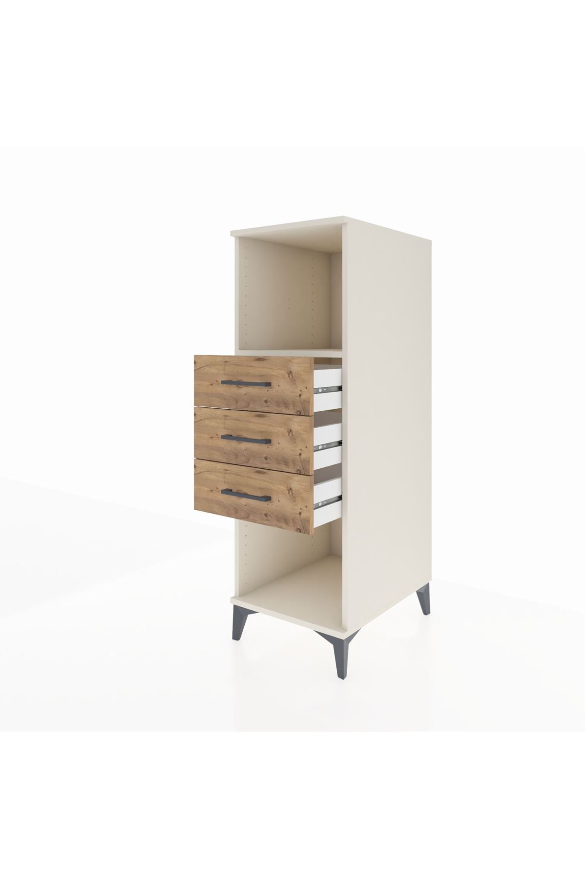 Kronos Dolap Tek Raflı 3 Çekmeceli 44x59x134 Aytaşı-Çam