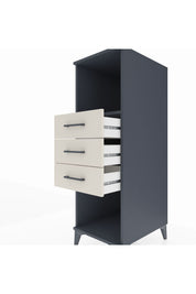 Kronos Dolap Tek Raflı 3 Çekmeceli 44x59x134 Antrasit-Aytaşı