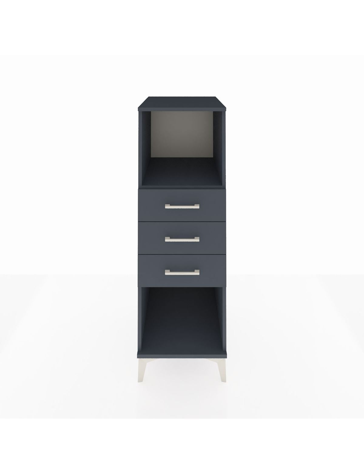 Kronos Dolap Tek Raflı 3 Çekmeceli 44x59x134 Antrasit-Antrasit