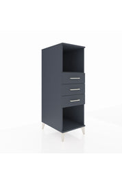 Kronos Dolap Tek Raflı 3 Çekmeceli 44x59x134 Antrasit-Antrasit