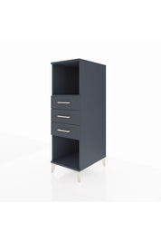 Kronos Dolap Tek Raflı 3 Çekmeceli 44x59x134 Antrasit-Antrasit