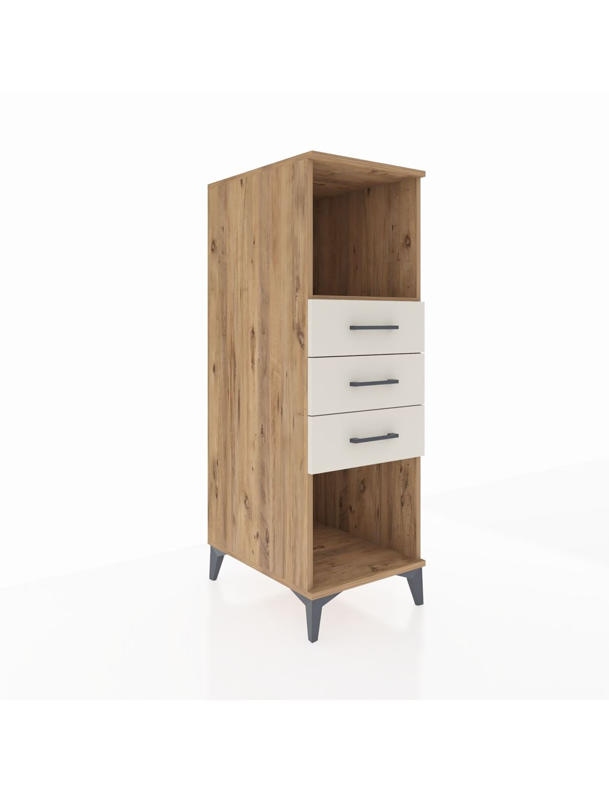 Kronos Dolap Tek Raflı 3 Çekmeceli 44x59x134 Çam-Aytaşı