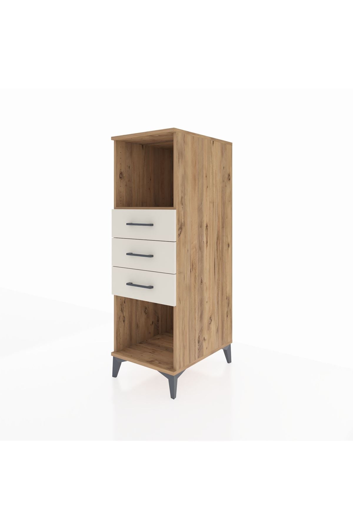 Kronos Dolap Tek Raflı 3 Çekmeceli 44x59x134 Çam-Aytaşı
