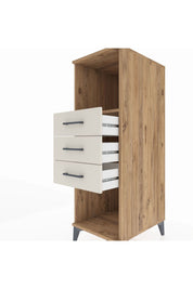 Kronos Dolap Tek Raflı 3 Çekmeceli 44x59x134 Çam-Aytaşı