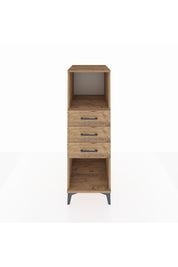 Kronos Dolap Tek Raflı 3 Çekmeceli 44x59x134 Çam-Çam