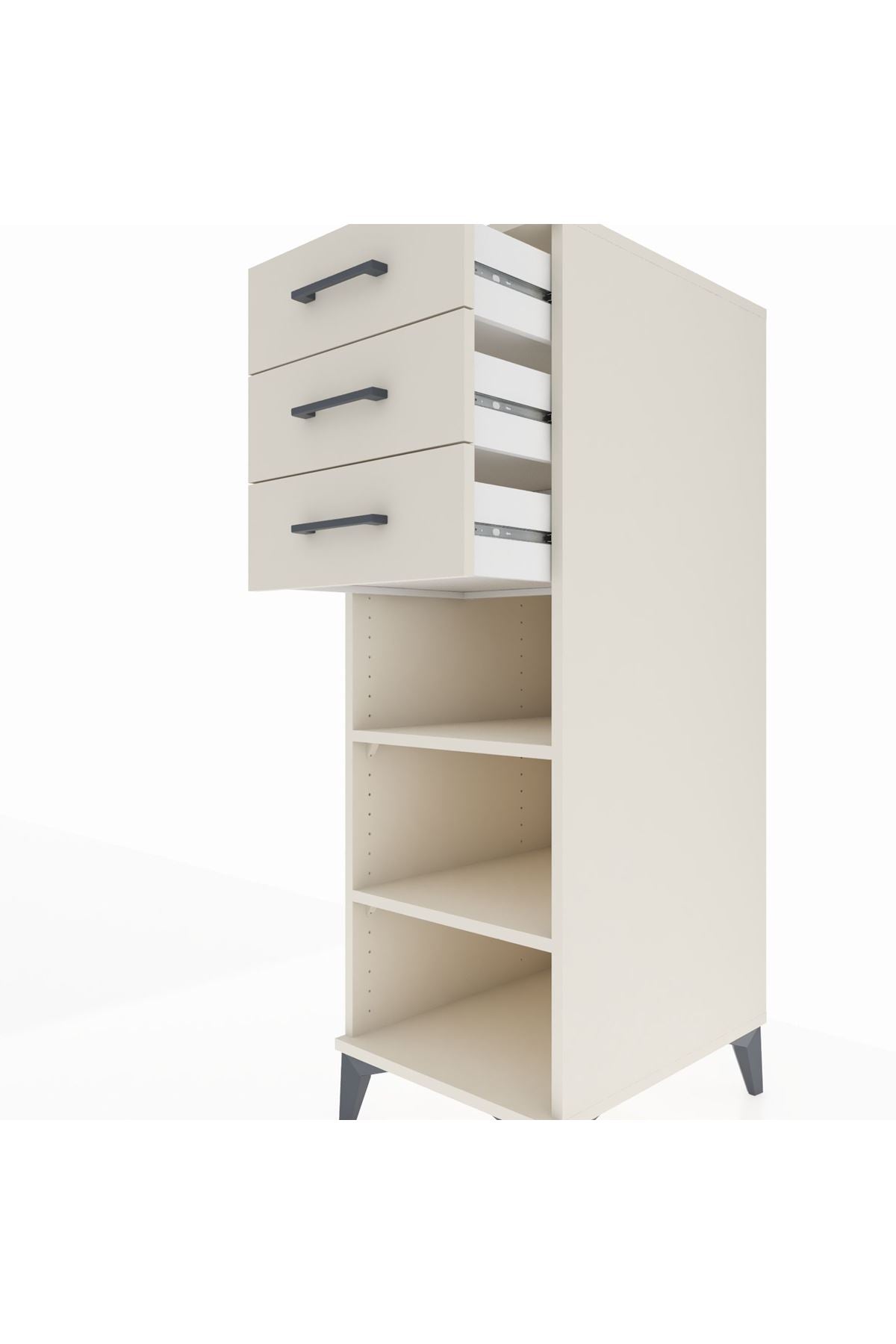 Kronos Dolap 2 Raflı 3 Çekmeceli 44x59x134 Aytaşı-Aytaşı