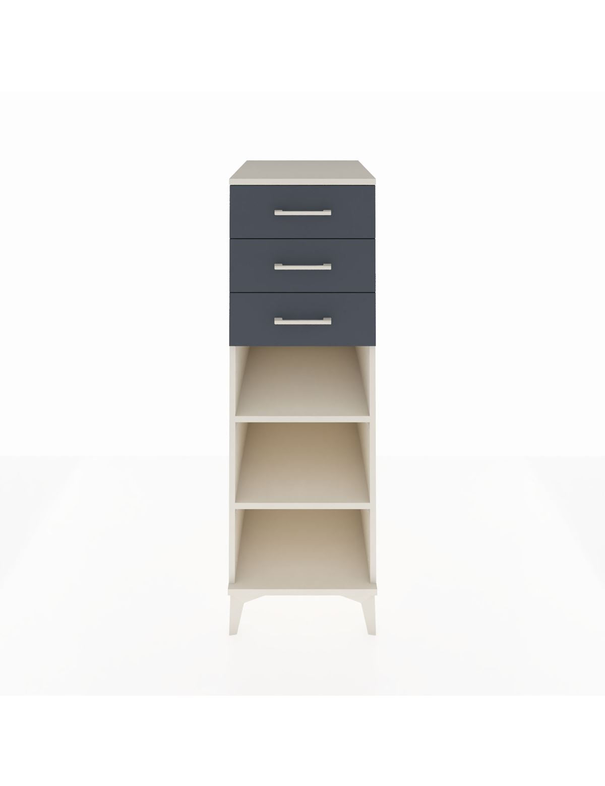 Kronos Dolap 2 Raflı 3 Çekmeceli 44x59x134 Aytaşı-Antrasit