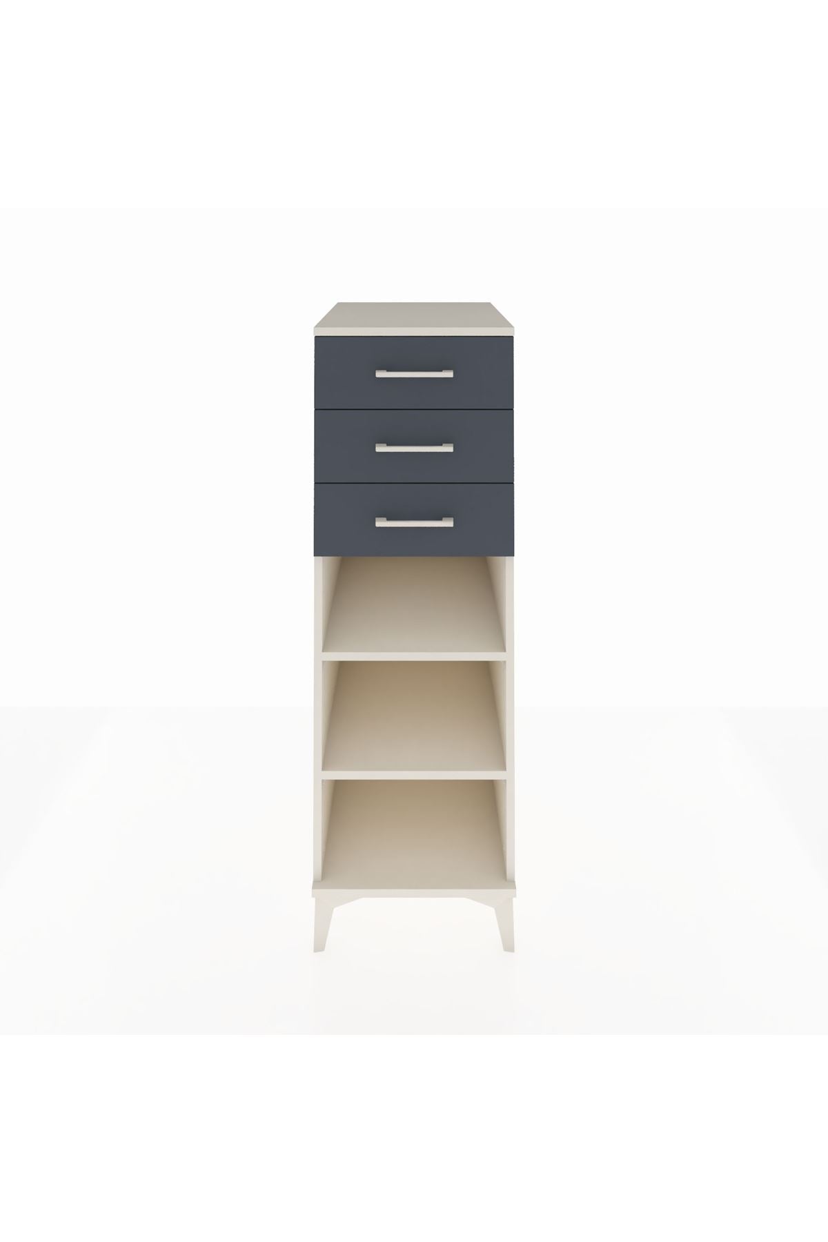 Kronos Dolap 2 Raflı 3 Çekmeceli 44x59x134 Aytaşı-Antrasit