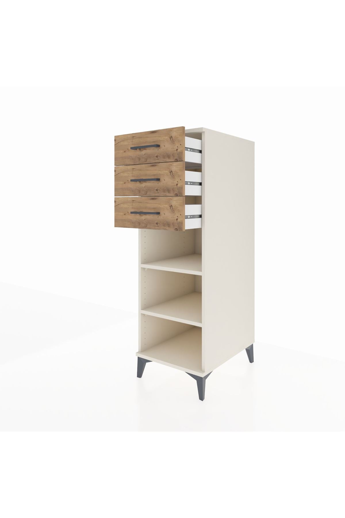 Kronos Dolap 2 Raflı 3 Çekmeceli 44x59x134 Aytaşı-Çam