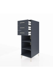 Kronos Dolap 2 Raflı 3 Çekmeceli 44x59x134 Antrasit-Antrasit