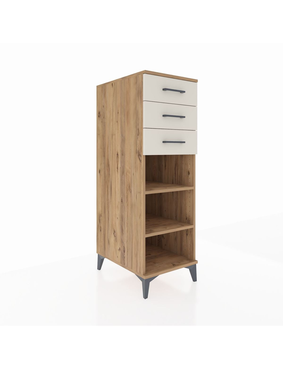 Kronos Dolap 2 Raflı 3 Çekmeceli 44x59x134 Çam-Aytaşı