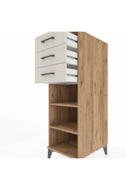 Kronos Dolap 2 Raflı 3 Çekmeceli 44x59x134 Çam-Aytaşı