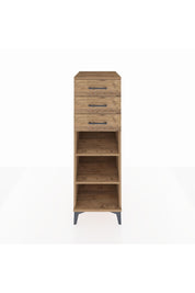 Kronos Dolap 2 Raflı 3 Çekmeceli 44x59x134 Çam-Çam