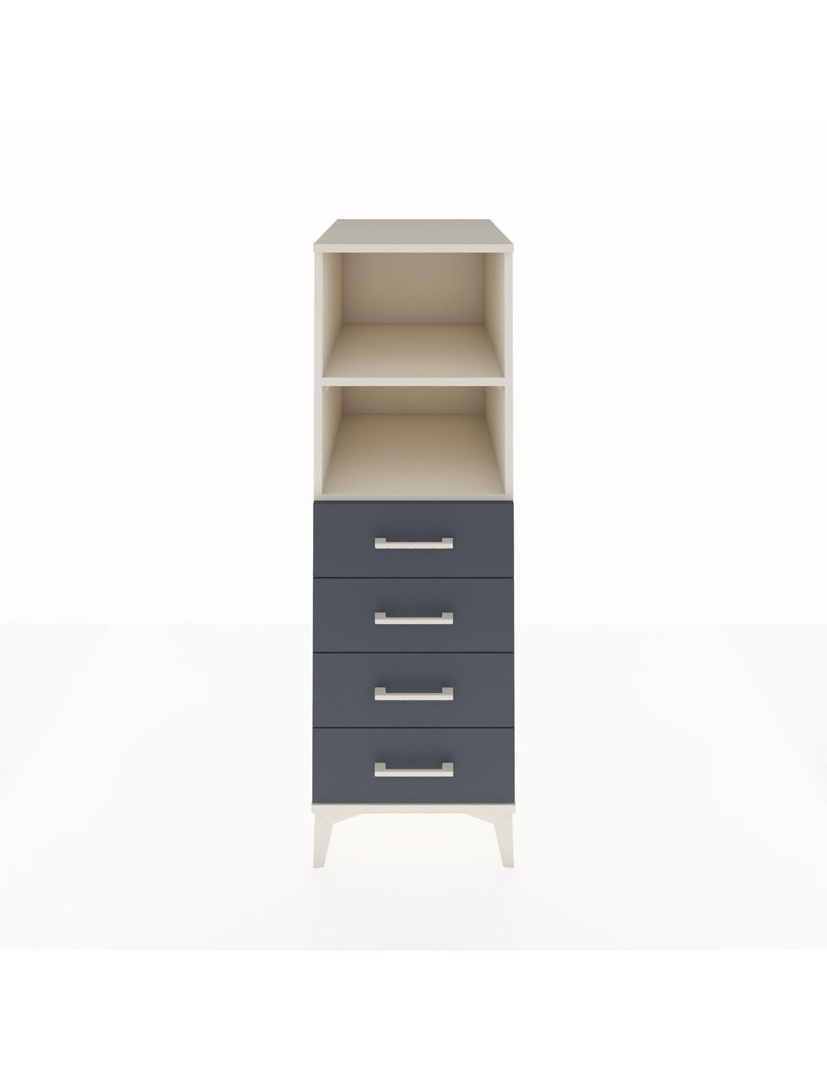 Kronos Dolap 2 Raflı 4 Çekmeceli 44x59x134 Aytaşı-Antrasit