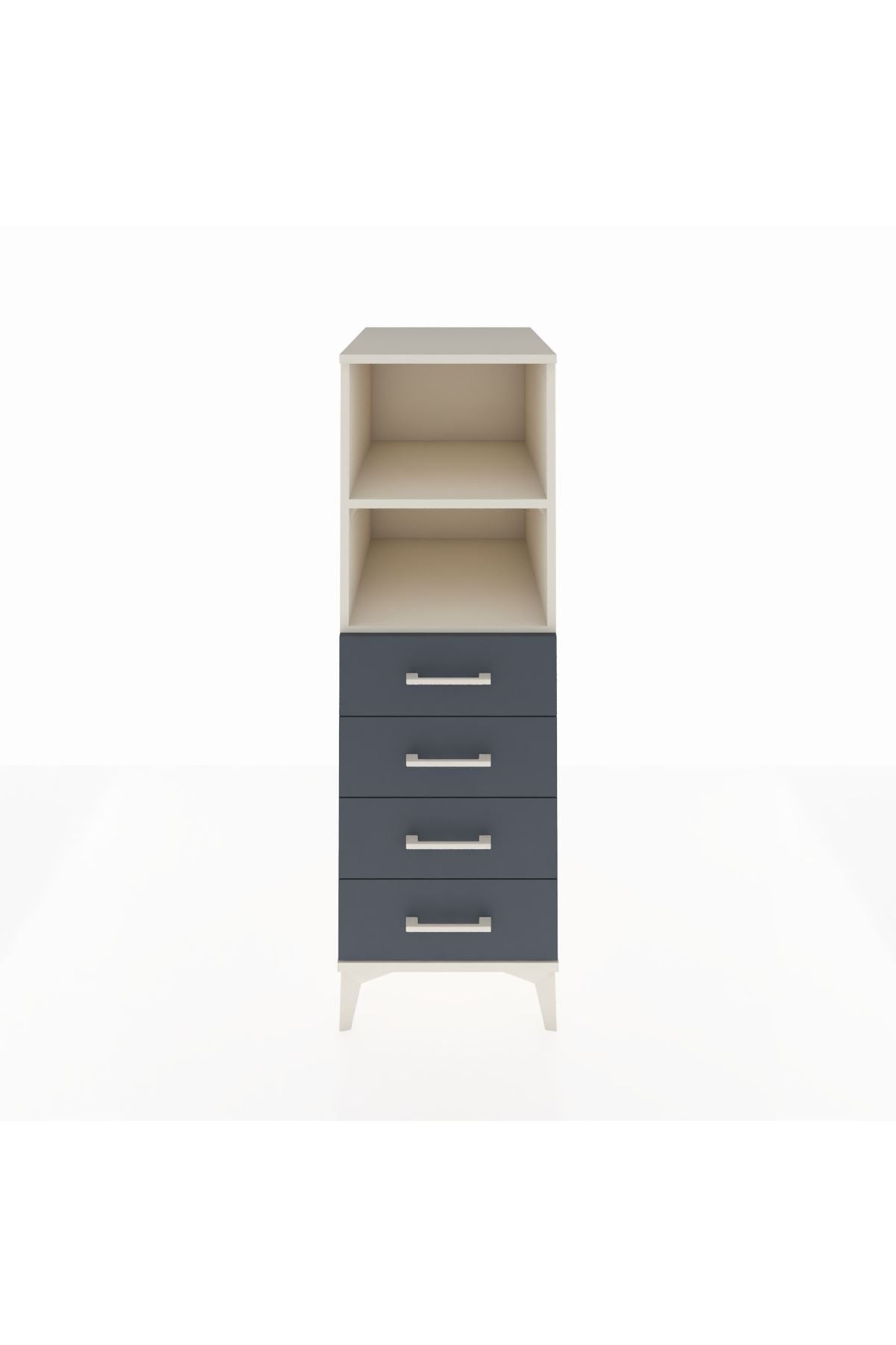 Kronos Dolap 2 Raflı 4 Çekmeceli 44x59x134 Aytaşı-Antrasit