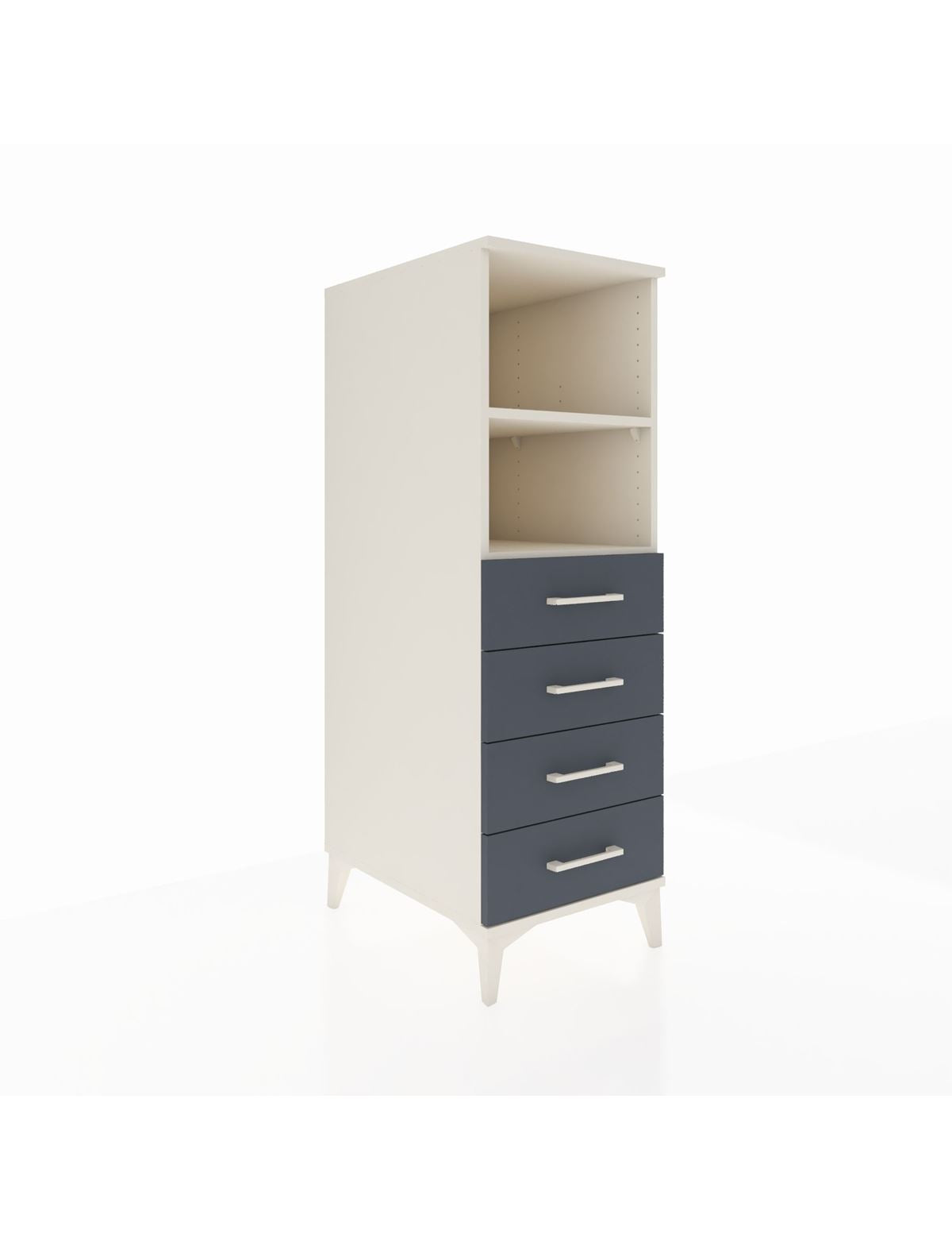 Kronos Dolap 2 Raflı 4 Çekmeceli 44x59x134 Aytaşı-Antrasit