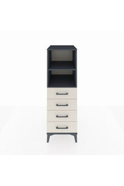 Kronos Dolap 2 Raflı 4 Çekmeceli 44x59x134 Antrasit-Aytaşı