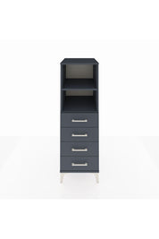 Kronos Dolap 2 Raflı 4 Çekmeceli 44x59x134 Antrasit-Antrasit