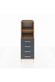 Kronos Dolap 2 Raflı 4 Çekmeceli 44x59x134 Çam-Antrasit