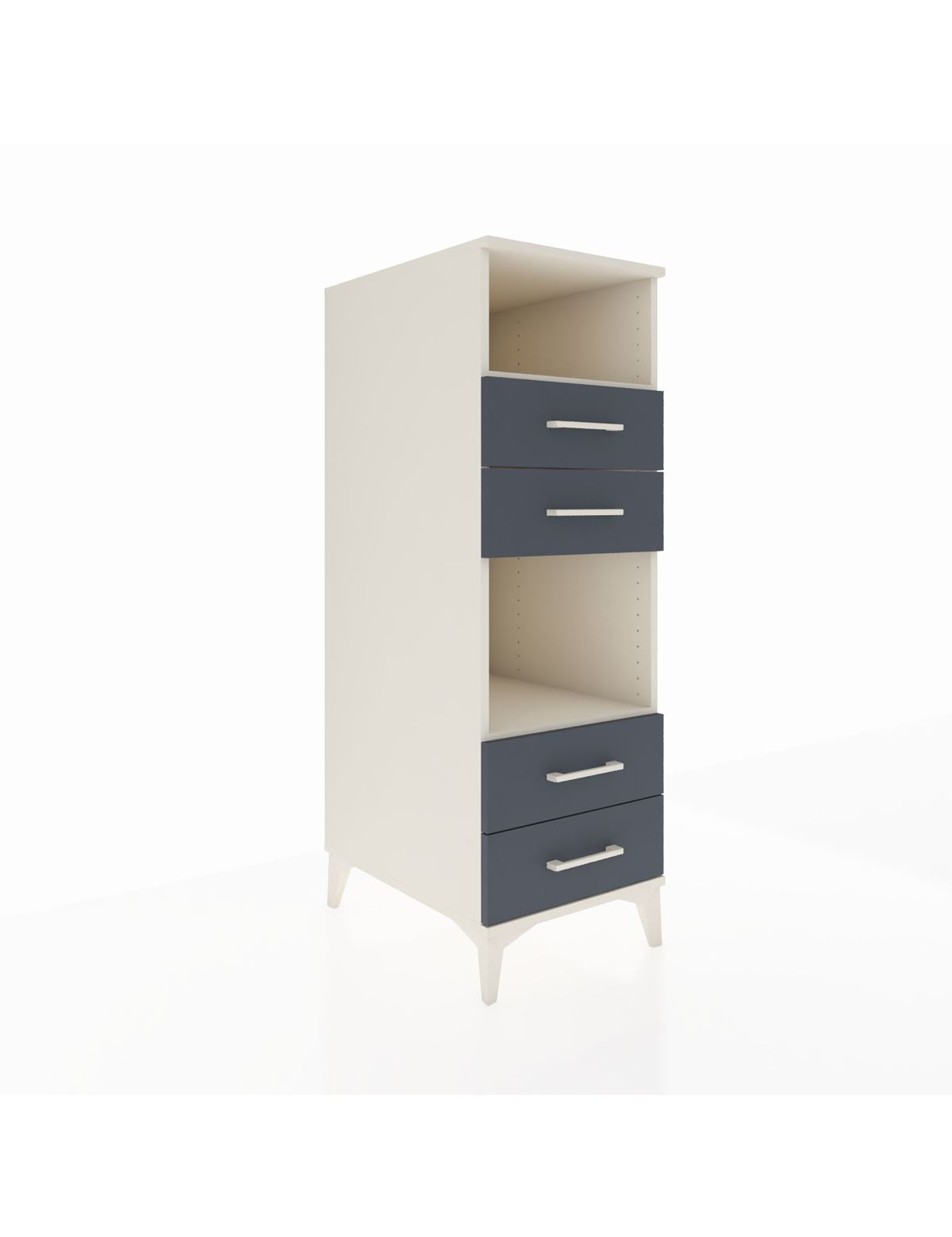 Kronos Dolap 2 Raflı 4 Çekmeceli 44x59x134 Aytaşı-Antrasit