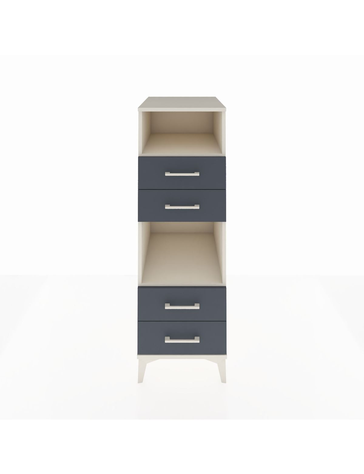 Kronos Dolap 2 Raflı 4 Çekmeceli 44x59x134 Aytaşı-Antrasit