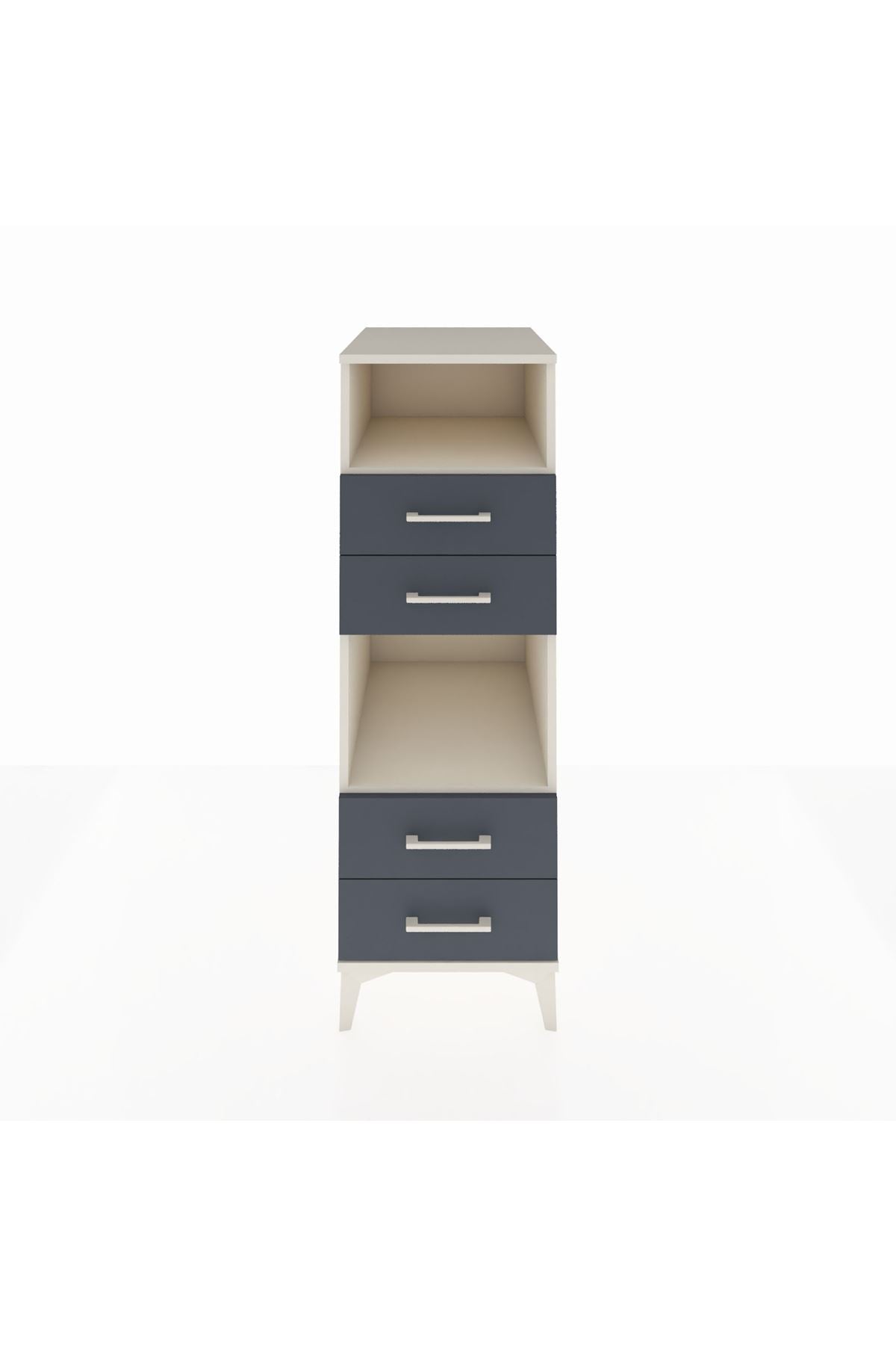 Kronos Dolap 2 Raflı 4 Çekmeceli 44x59x134 Aytaşı-Antrasit