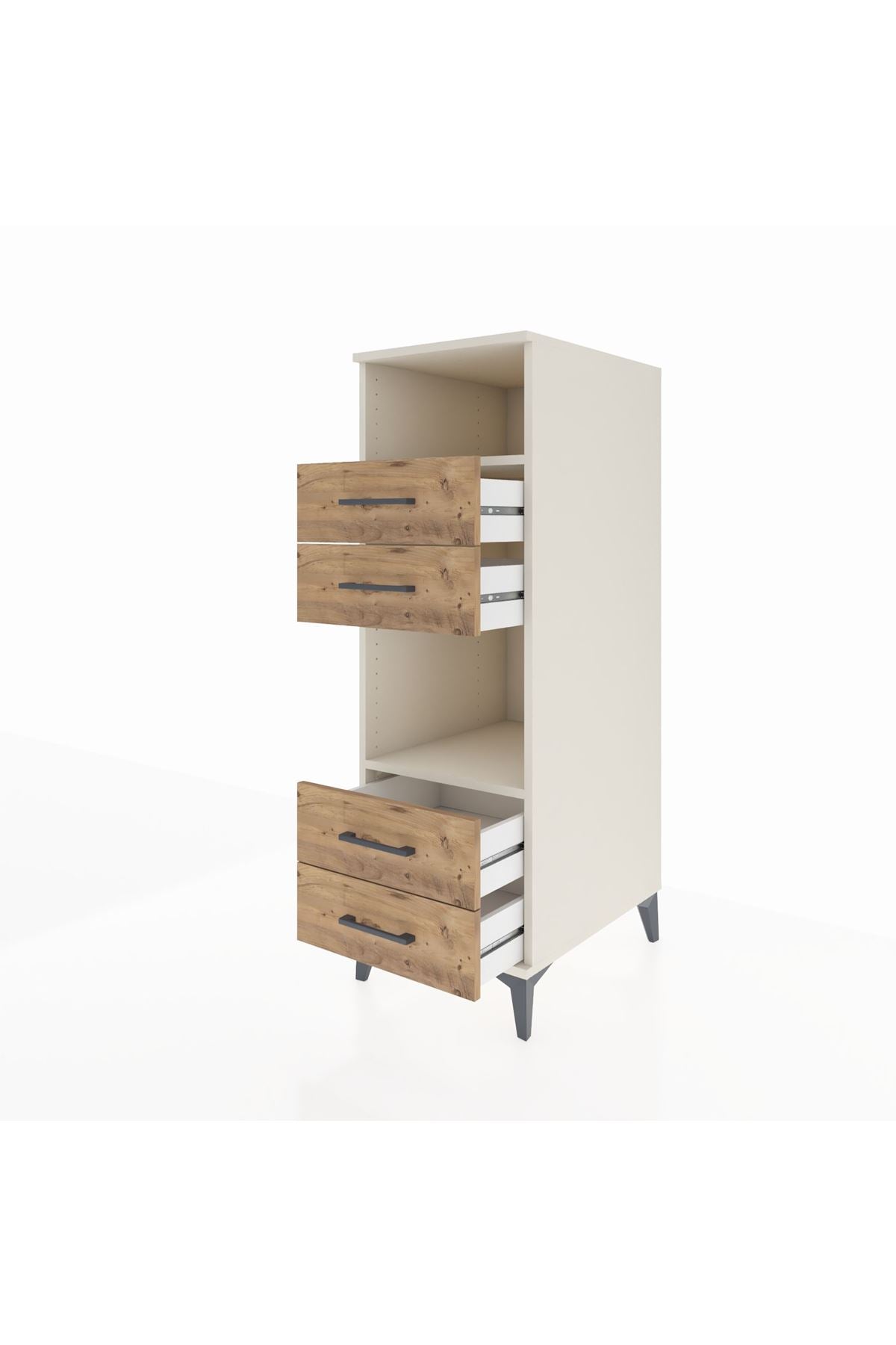 Kronos Dolap 2 Raflı 4 Çekmeceli 44x59x134 Aytaşı-Çam