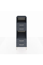 Kronos Dolap 2 Raflı 4 Çekmeceli 44x59x134 Antrasit-Antrasit