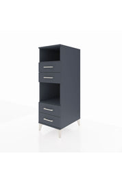 Kronos Dolap 2 Raflı 4 Çekmeceli 44x59x134 Antrasit-Antrasit