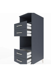 Kronos Dolap 2 Raflı 4 Çekmeceli 44x59x134 Antrasit-Antrasit