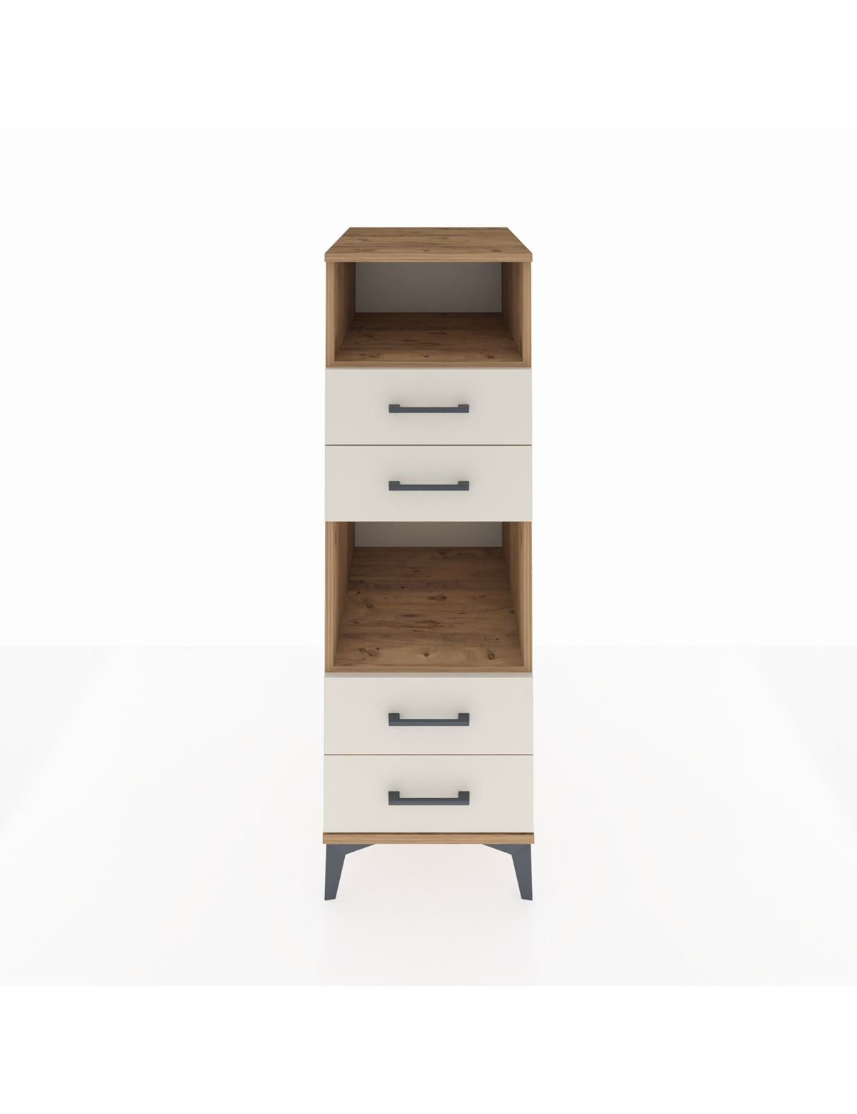 Kronos Dolap 2 Raflı 4 Çekmeceli 44x59x134 Çam-Aytaşı