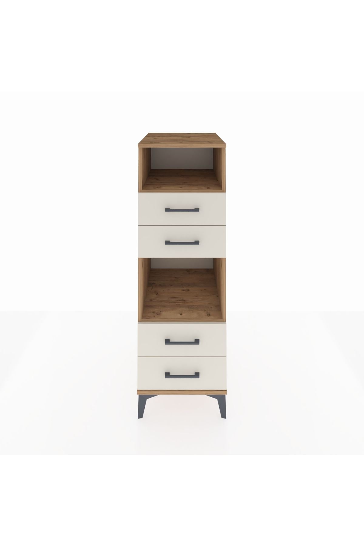 Kronos Dolap 2 Raflı 4 Çekmeceli 44x59x134 Çam-Aytaşı