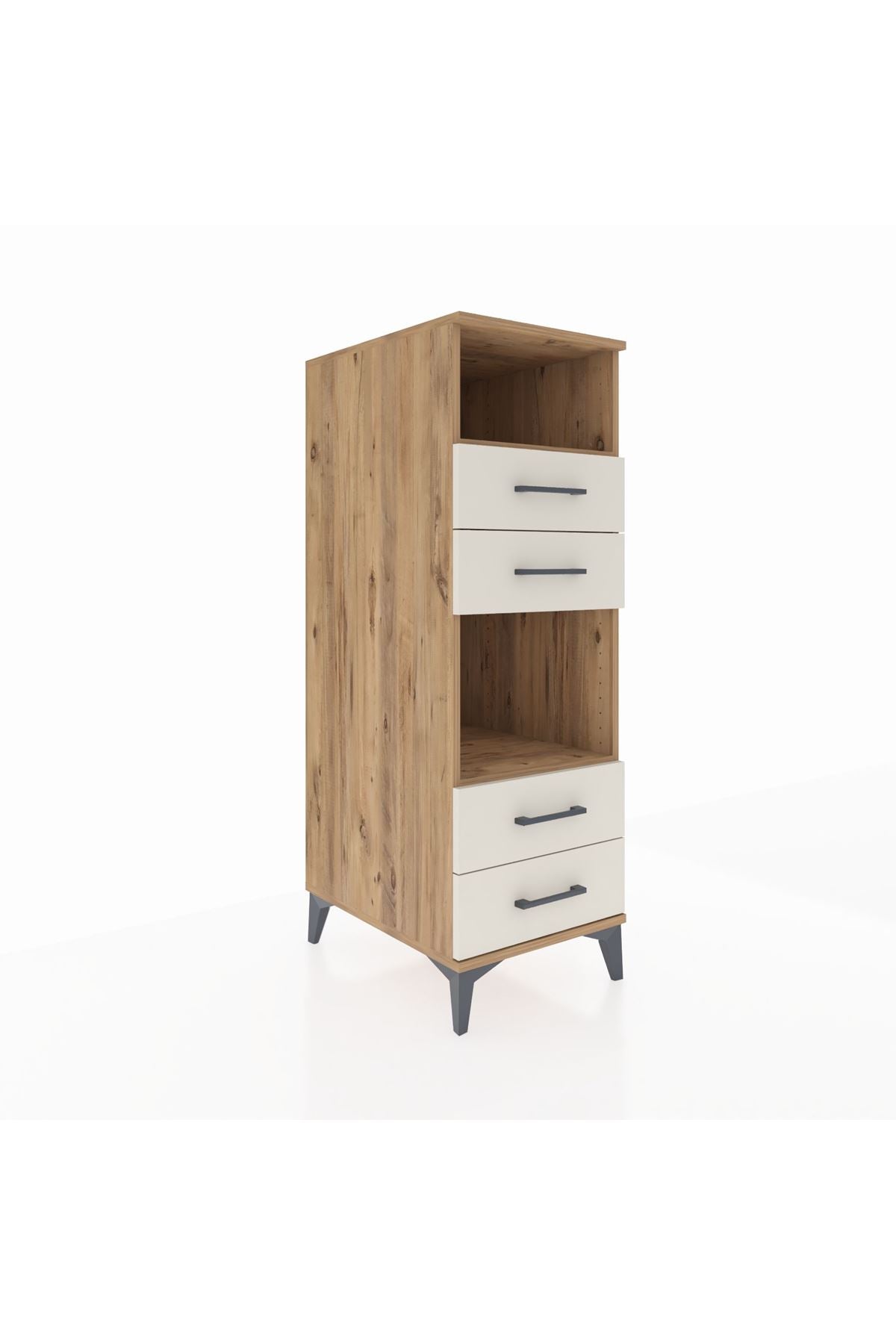 Kronos Dolap 2 Raflı 4 Çekmeceli 44x59x134 Çam-Aytaşı