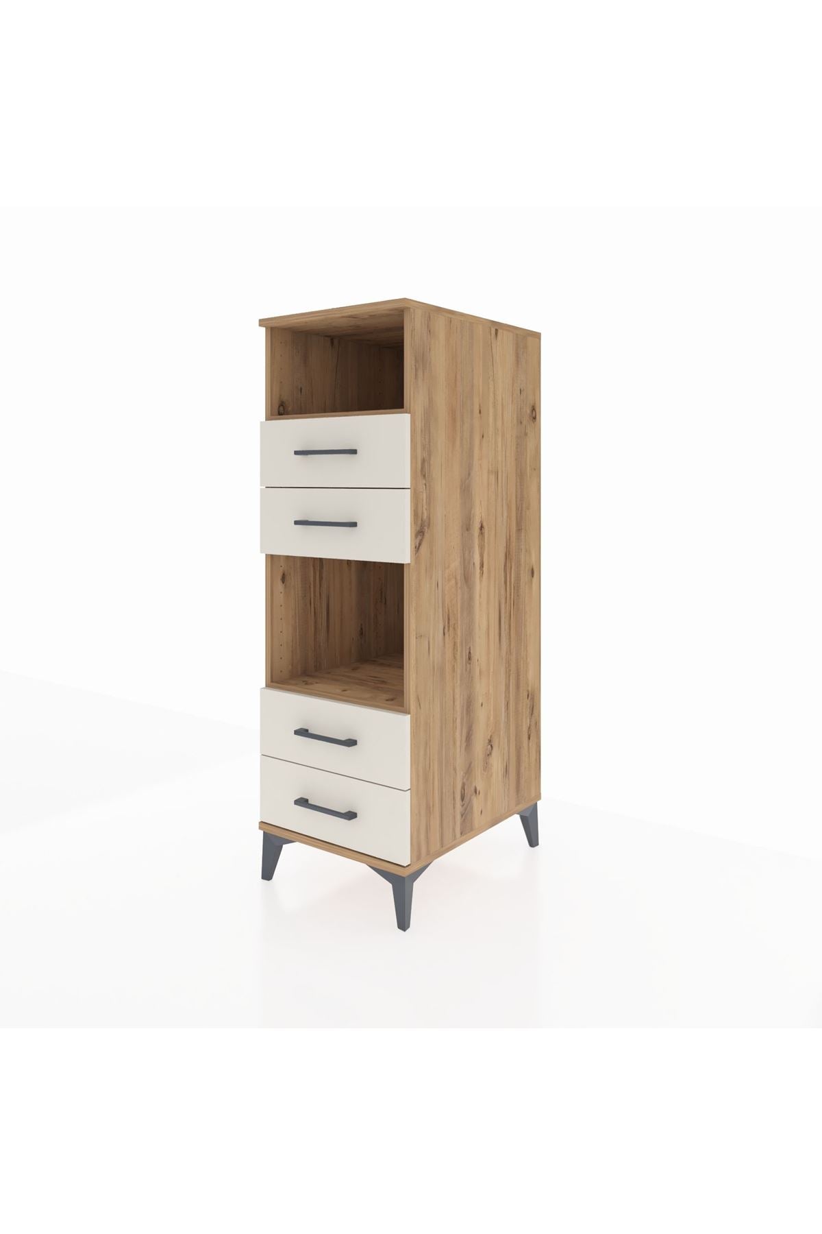 Kronos Dolap 2 Raflı 4 Çekmeceli 44x59x134 Çam-Aytaşı