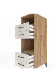 Kronos Dolap 2 Raflı 4 Çekmeceli 44x59x134 Çam-Aytaşı