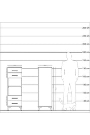 Kronos Dolap 2 Raflı 4 Çekmeceli 44x59x134 Aytaşı-Aytaşı