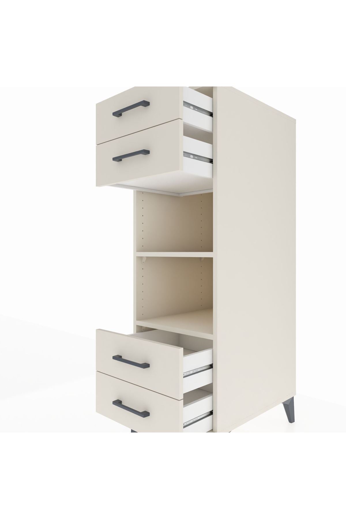 Kronos Dolap 2 Raflı 4 Çekmeceli 44x59x134 Aytaşı-Aytaşı