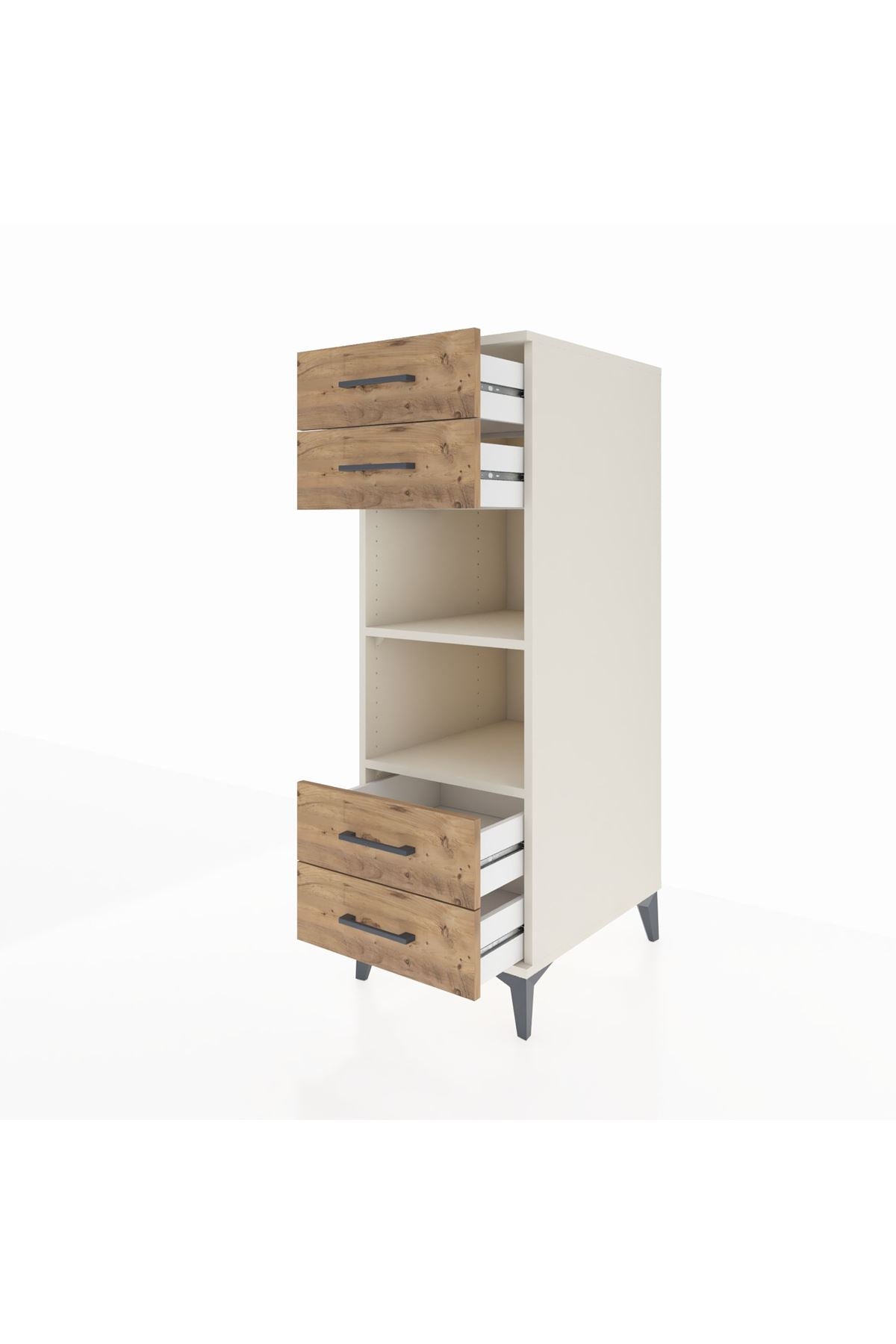 Kronos Dolap 2 Raflı 4 Çekmeceli 44x59x134 Aytaşı-Çam