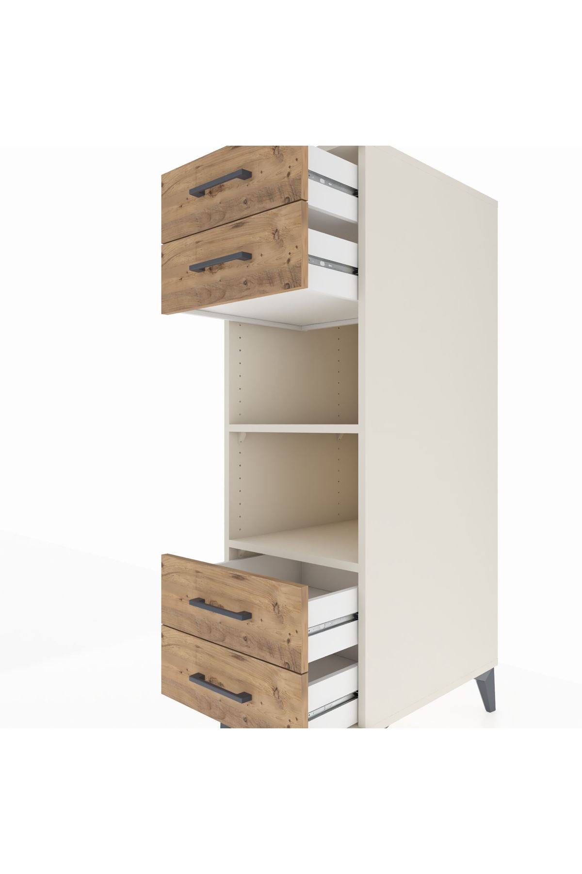 Kronos Dolap 2 Raflı 4 Çekmeceli 44x59x134 Aytaşı-Çam