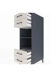Kronos Dolap 2 Raflı 4 Çekmeceli 44x59x134 Antrasit-Aytaşı