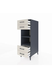 Kronos Dolap 2 Raflı 4 Çekmeceli 44x59x134 Antrasit-Aytaşı