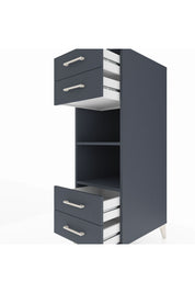 Kronos Dolap 2 Raflı 4 Çekmeceli 44x59x134 Antrasit-Antrasit