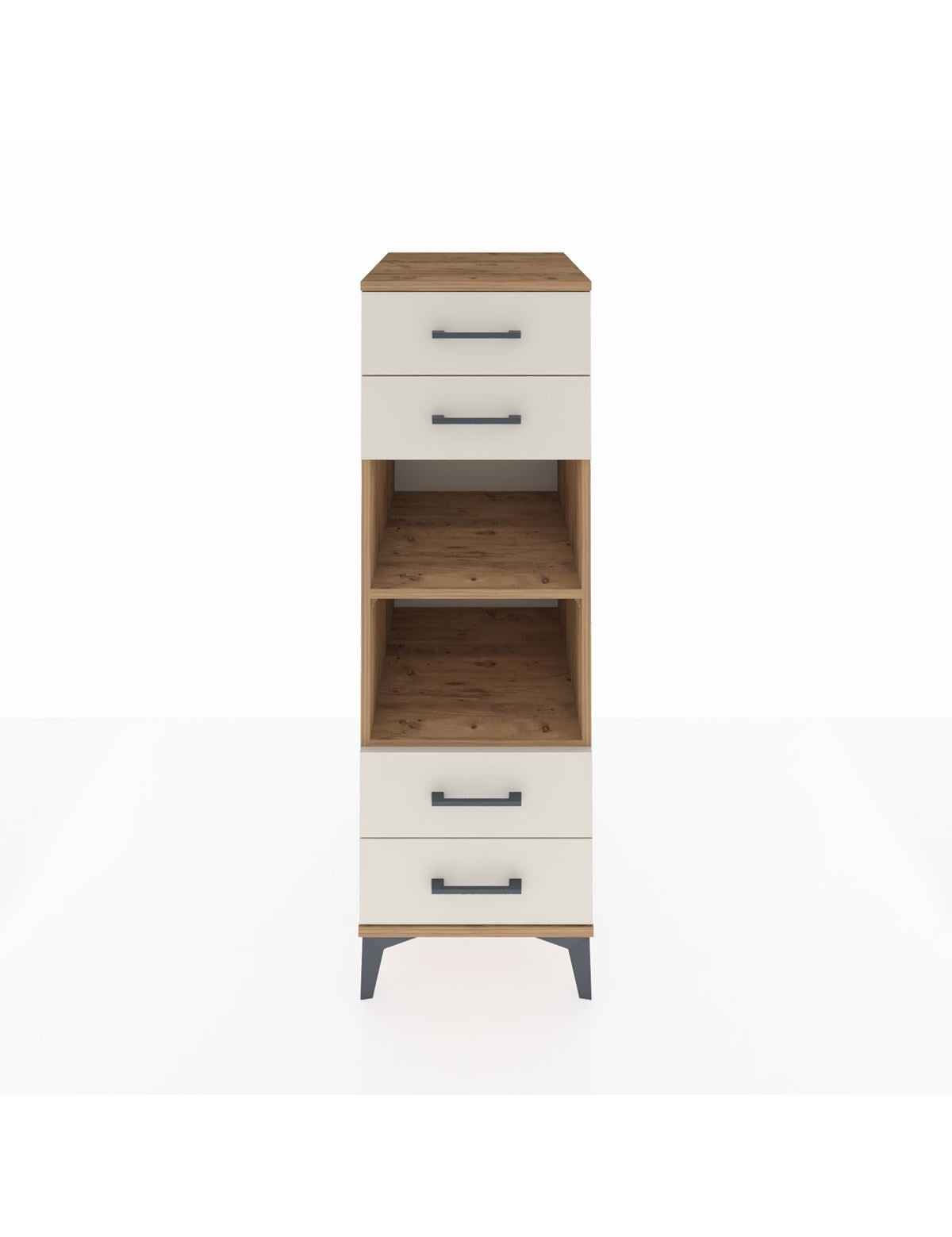 Kronos Dolap 2 Raflı 4 Çekmeceli 44x59x134 Çam-Aytaşı