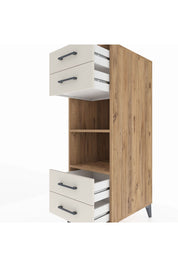 Kronos Dolap 2 Raflı 4 Çekmeceli 44x59x134 Çam-Aytaşı