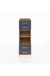 Kronos Dolap 2 Raflı 4 Çekmeceli 44x59x134 Çam-Antrasit