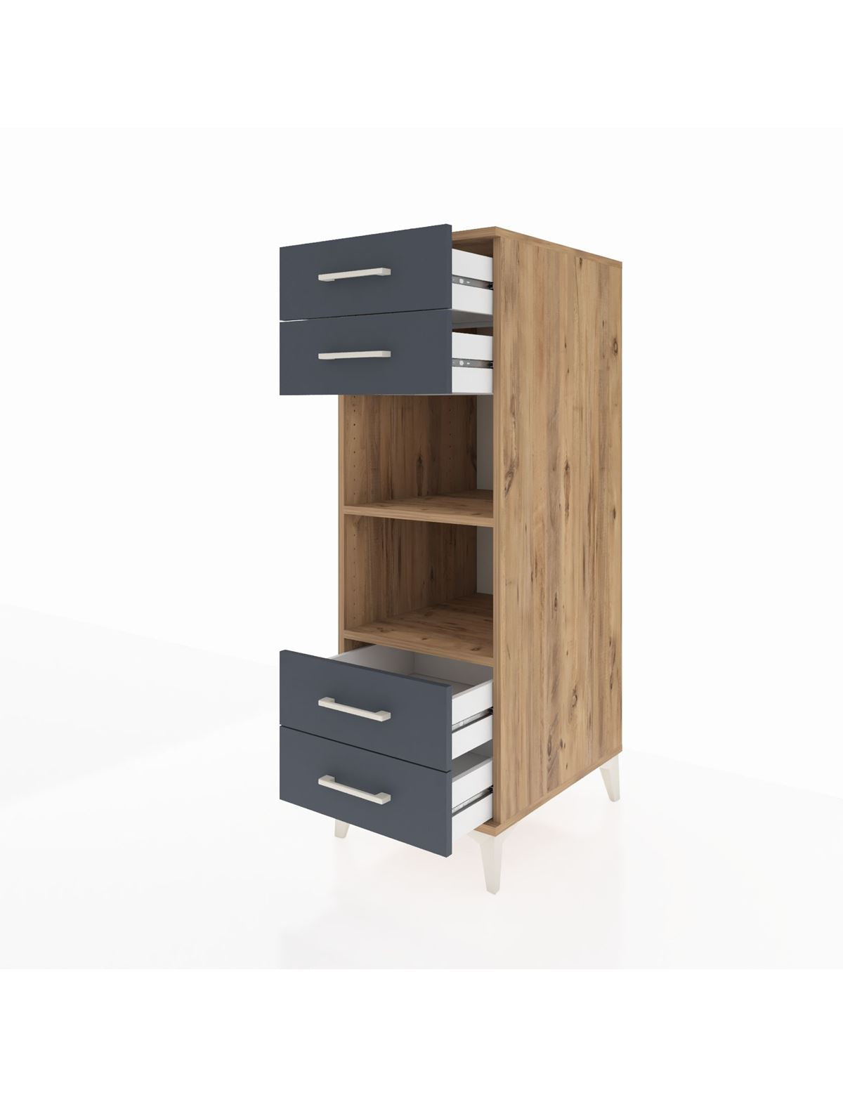 Kronos Dolap 2 Raflı 4 Çekmeceli 44x59x134 - S82M121V8C